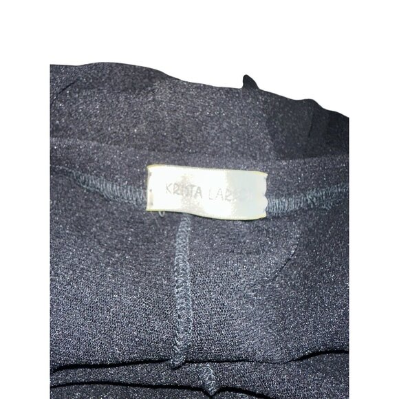 Krista Larson Womens Semi Sheer Nylon Leggings OS Black Lace Detail Whimsigoth - Picture 5 of 10